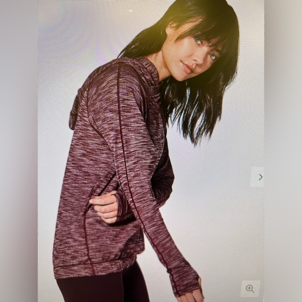 Lululemon Healthy Heart Hooded Pullover II Heathered Bordeaux Drama